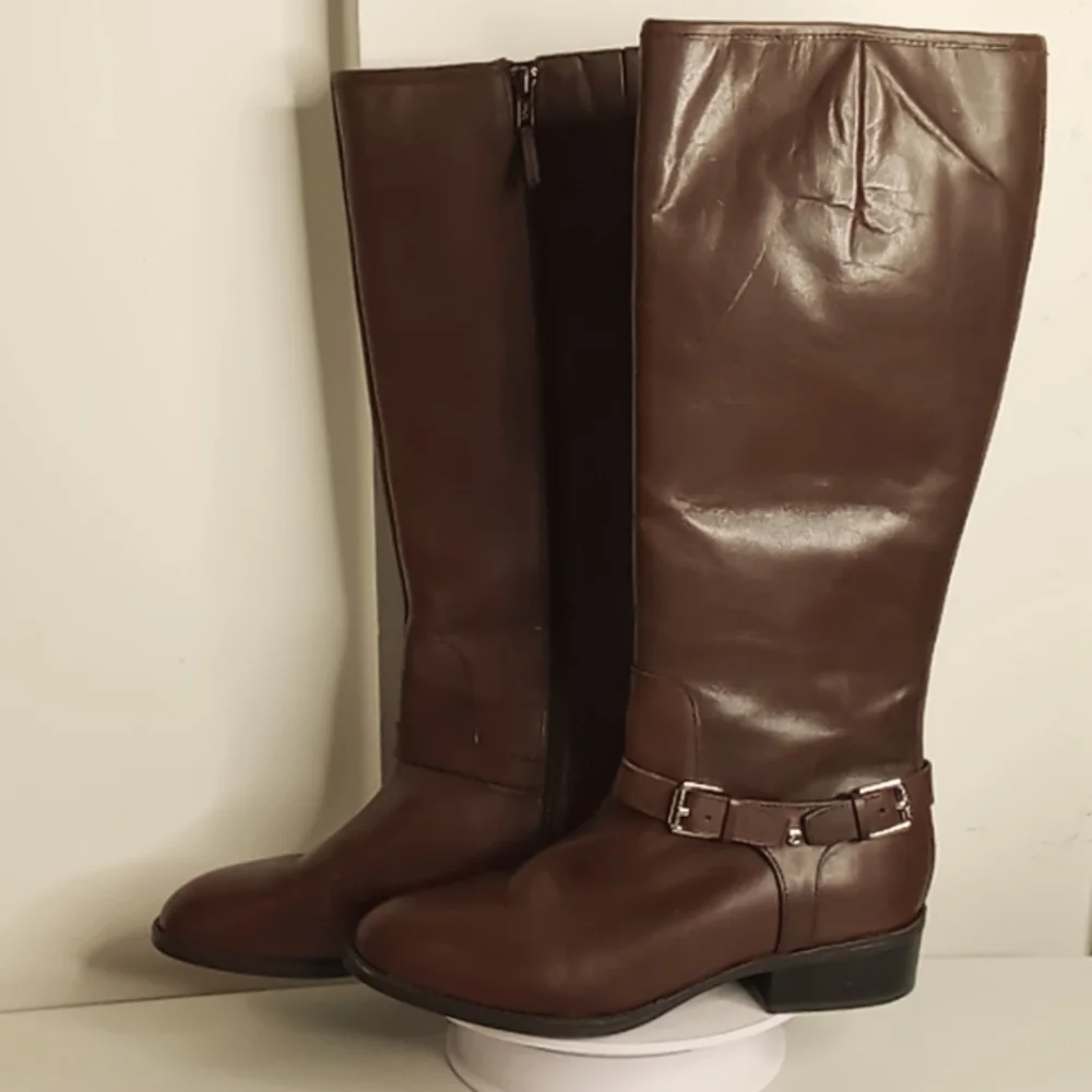 Lauren Ralph Lauren - Marion - Leather Riding Boots -Brown -size 8 B